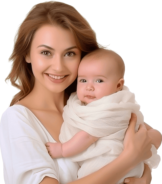 7-Day Calm Reset System with mother, baby, devices, and headphones